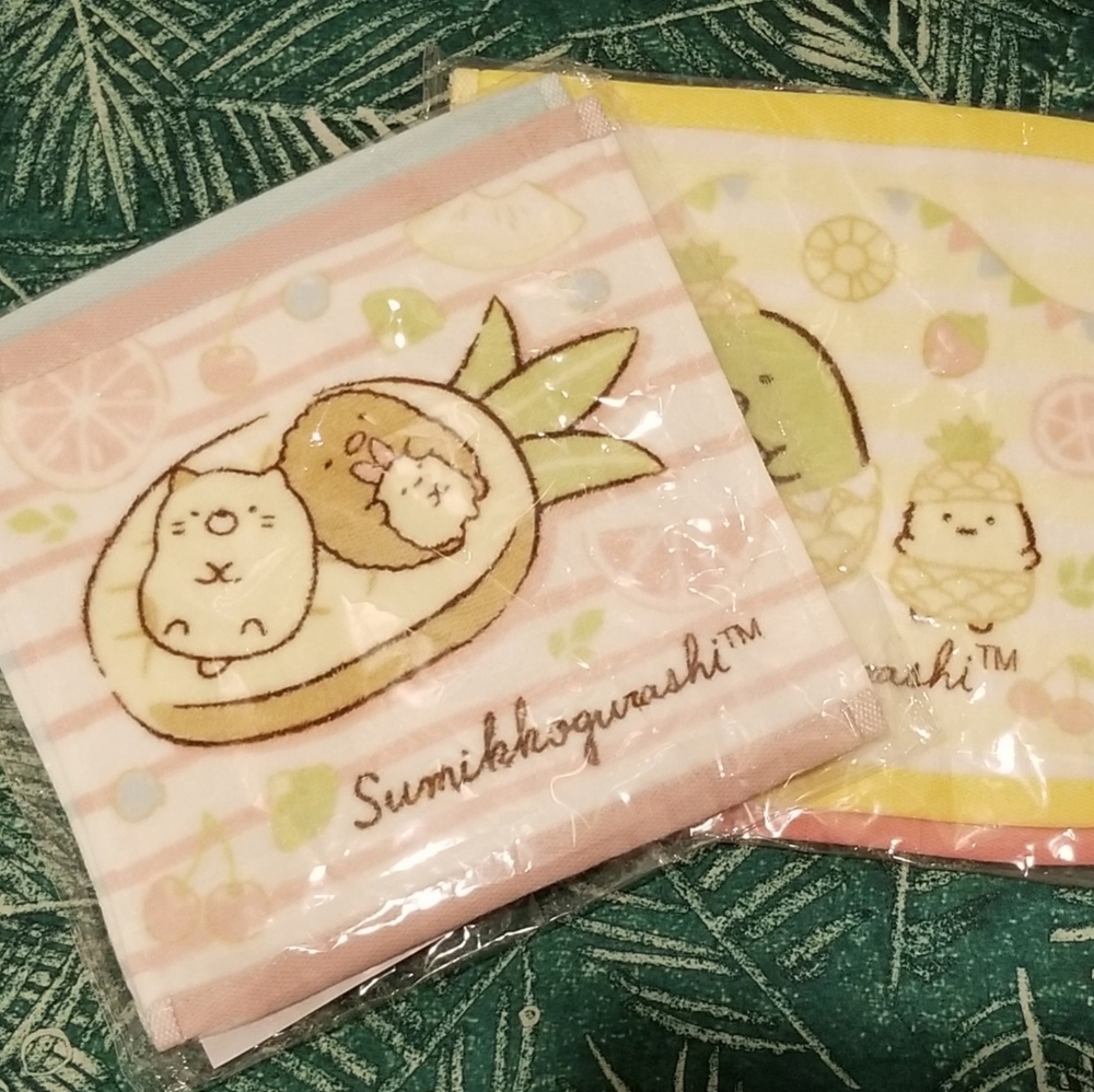 3/$20 🌺 Sumikko Gurashi Small Towel Set 4pcs